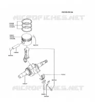 PISTON/VILEBREQUIN pour Kawasaki GA1000A