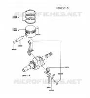 PISTON/VILEBREQUIN pour Kawasaki GA1000A
