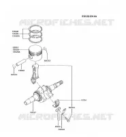 PISTON/VILEBREQUIN pour Kawasaki GA1000A