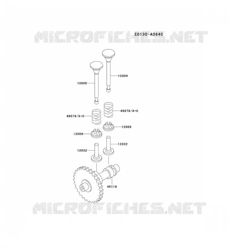 SOUPAPE/ARBRE A CAME Kawasaki Generateur GA GAT00A GA1000A  GAT00A-CS55