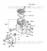 CULASSE/CARTER MOTEUR pour Kawasaki GA1000A