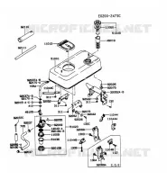 RESERVOIR CARBURANT/ROBINET pour Kawasaki GA1000A