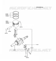 PISTON/VILEBREQUIN pour Kawasaki GA1400A