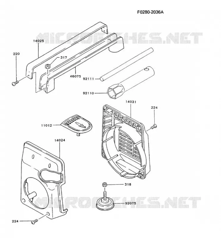 CH&Acirc;SSIS Kawasaki Generateur GA GAT40A GA1400A  GAT40A-AT29