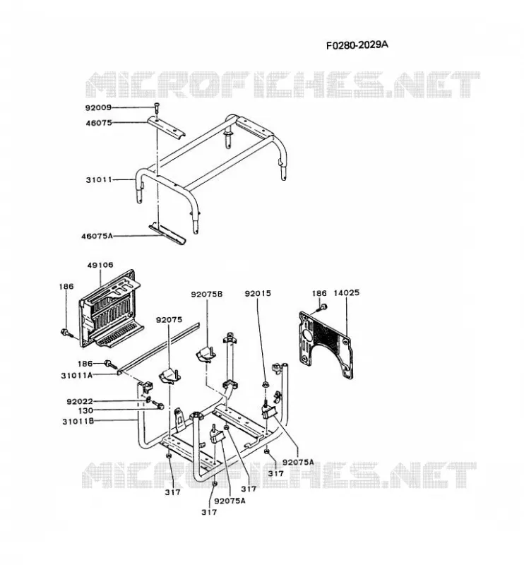 CH&Acirc;SSIS Kawasaki Generateur GA GAT80A GA1800A  GAT80A-ES54