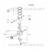 PISTON/VILEBREQUIN pour Kawasaki GA1800A