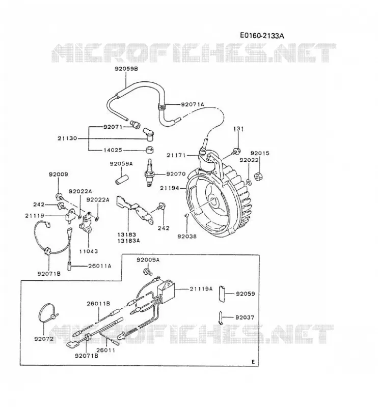 &Eacute;QUIPEMENT ELECTRIQUE Kawasaki Generateur GA GAW30A GA2300A  GAW30A-CV00