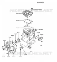 CULASSE/CARTER MOTEUR pour Kawasaki GA2300A