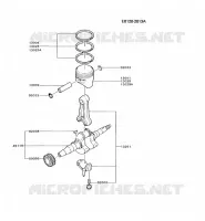 PISTON/VILEBREQUIN pour Kawasaki GA2300A
