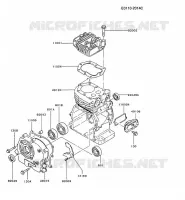 CULASSE/CARTER MOTEUR pour Kawasaki GA2300A