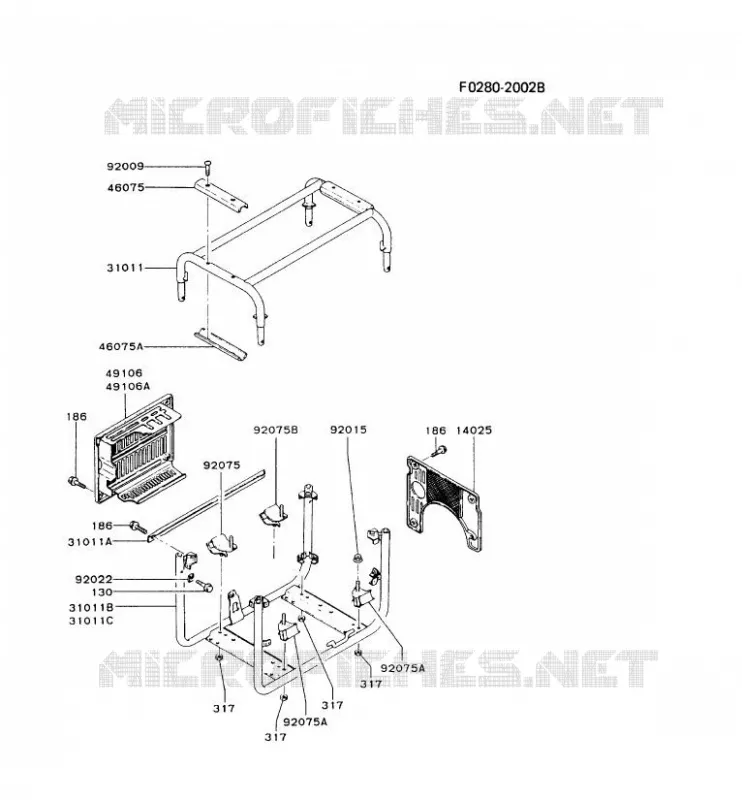 CH&Acirc;SSIS Kawasaki Generateur GA GAW30A GA2300A  GAW30A-GS52