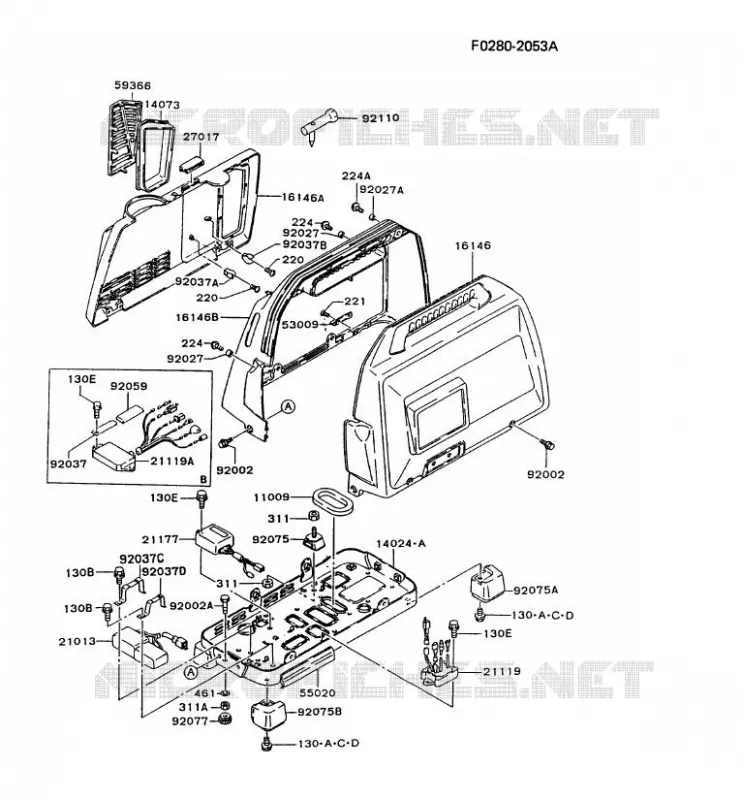 CH&Acirc;SSIS Kawasaki Generateur GD GD550A GD550A  GD550A-BA52