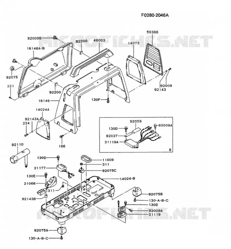 CH&Acirc;SSIS Kawasaki Generateur GD GD700A GD700A  GD700A-BA55