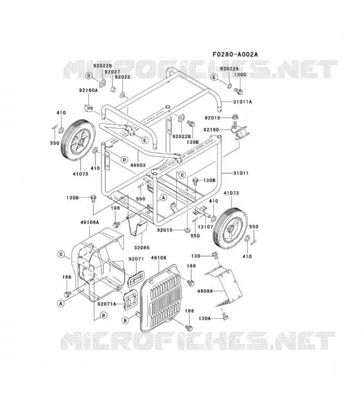 CH&Acirc;SSIS Kawasaki Generateur GE GER30A GE4300A  GER30A-AS55