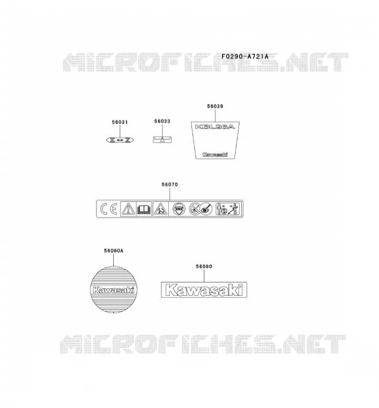 LABEL Kawasaki Gardiennage HA HA026F KBL26A  HA026F-AS53