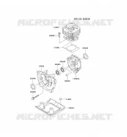 CULASSE/CARTER MOTEUR pour Kawasaki KTR26A