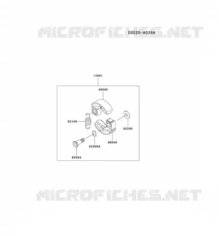 &Eacute;QUIPEMENT P.T.O Kawasaki Gardiennage HA HA027G KBH27A  HA027G-AS50
