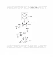 PISTON/VILEBREQUIN pour Kawasaki KCS525A