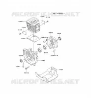 CULASSE/CARTER MOTEUR pour Kawasaki KCS525A