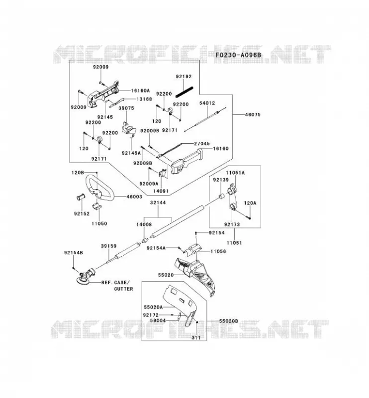 PIPE/GUIDON/GARDE Kawasaki Gardiennage HA HA027Y KCS525A  HA027Y-DS50