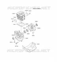 CULASSE/CARTER MOTEUR pour Kawasaki KBH27C