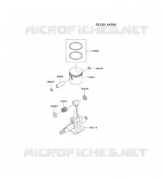 PISTON/VILEBREQUIN pour Kawasaki KBH27C