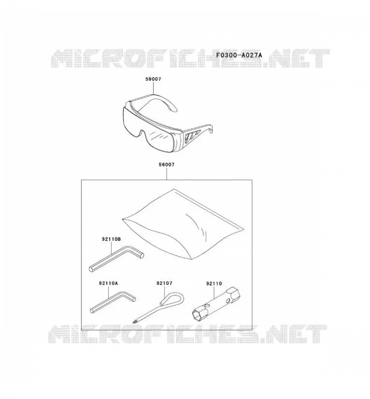 OUTIL Kawasaki Gardiennage HA HA033F KBH33A  HA033F-AS50