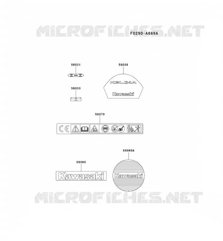 LABEL Kawasaki Gardiennage HA HA034F KBL34A  HA034F-AS51