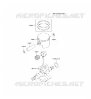 PISTON/VILEBREQUIN pour Kawasaki KBH34A