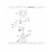 PISTON/VILEBREQUIN pour Kawasaki KBL34A