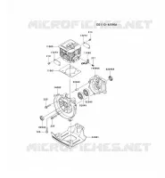 CULASSE/CARTER MOTEUR pour Kawasaki KBH35B