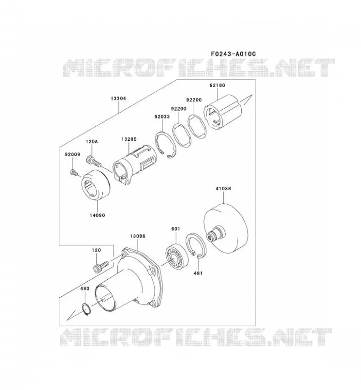 LOGEMENT Kawasaki Gardiennage HA HA043F KBH43A  HA043F-AA50