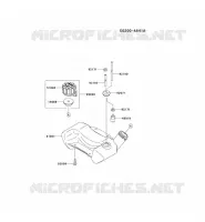 RESERVOIR CARBURANT/ROBINET pour Kawasaki KBL45A