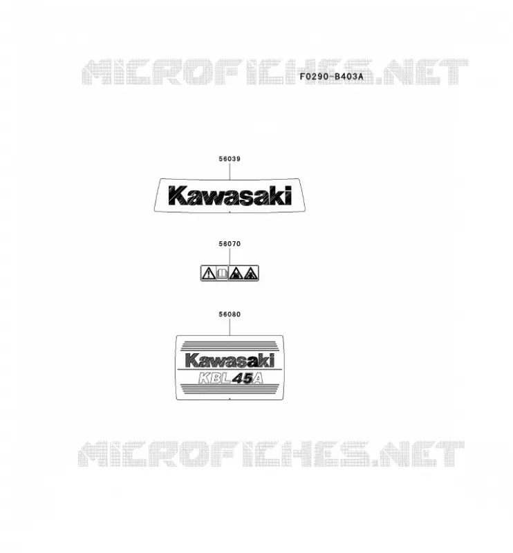 LABEL Kawasaki Gardiennage HA HA045A KBL45A  HA045A-BS50
