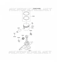 PISTON/VILEBREQUIN pour Kawasaki KBH53A