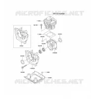 CULASSE/CARTER MOTEUR pour Kawasaki KEL26A