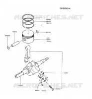 PISTON/VILEBREQUIN pour Kawasaki FA MOTORS