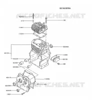 CULASSE/CARTER MOTEUR pour Kawasaki FA MOTORS