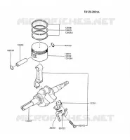 PISTON/VILEBREQUIN pour Kawasaki FA MOTORS