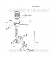 PISTON/VILEBREQUIN pour Kawasaki FA MOTORS