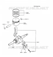 PISTON/VILEBREQUIN pour Kawasaki FA MOTORS