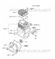 CULASSE/CARTER MOTEUR pour Kawasaki FA MOTORS