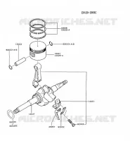 PISTON/VILEBREQUIN pour Kawasaki FA MOTORS