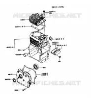 CULASSE/CARTER MOTEUR pour Kawasaki FA MOTORS