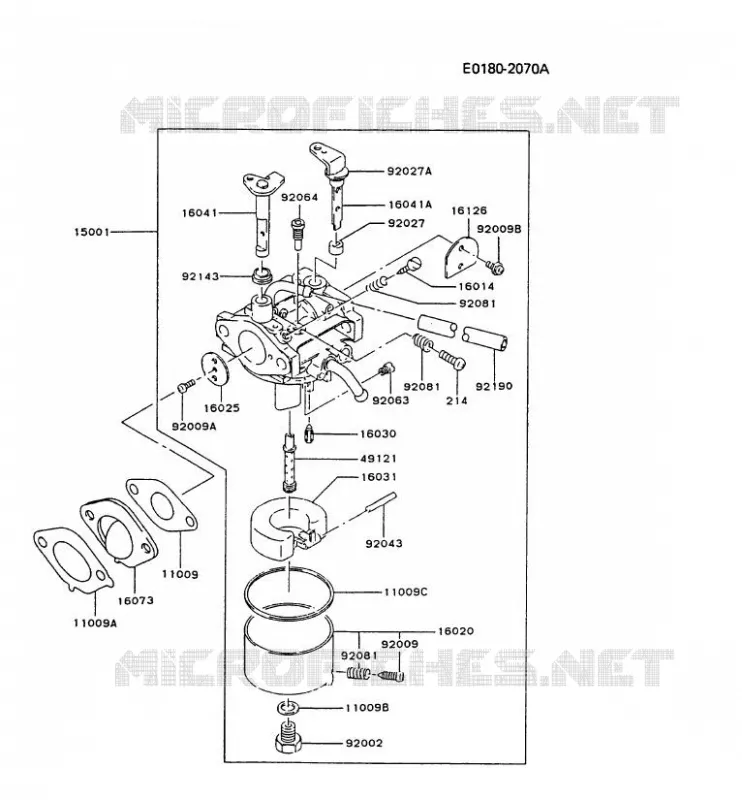 CARBURATEUR Kawasaki Petits Moteurs FC FC150V FC MOTORS  FC150V-AL43
