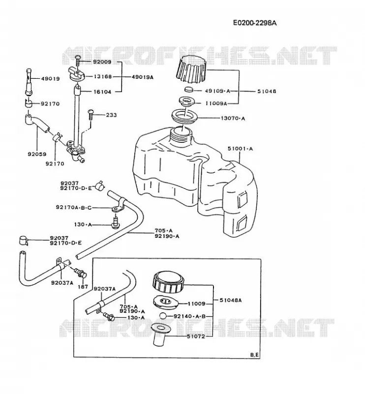 RESERVOIR CARBURANT/ROBINET Kawasaki Petits Moteurs FC FC150V FC MOTORS  FC150V-AS52
