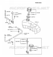 RESERVOIR CARBURANT/ROBINET pour Kawasaki FC MOTORS