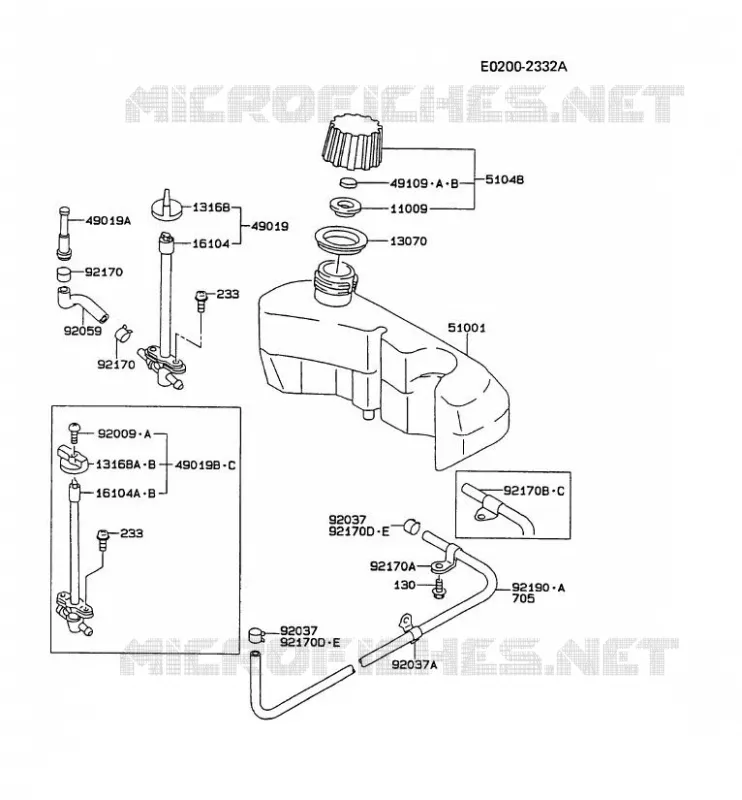 RESERVOIR CARBURANT/ROBINET Kawasaki Petits Moteurs FC FC150V FC MOTORS  FC150V-BS00