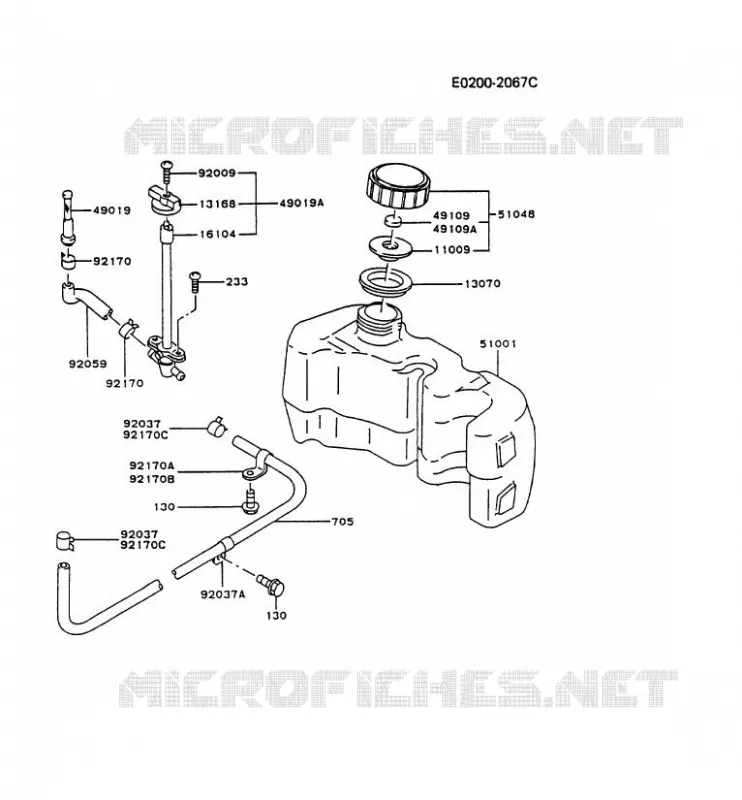RESERVOIR CARBURANT/ROBINET Kawasaki Petits Moteurs FC FC150V FC MOTORS  FC150V-BS51