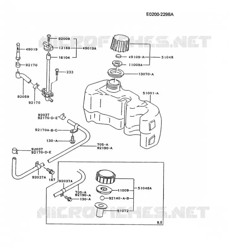 RESERVOIR CARBURANT/ROBINET Kawasaki Petits Moteurs FC FC150V FC MOTORS  FC150V-BS52
